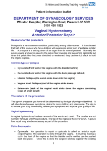 department of gynaecology services