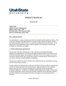404: Faculty Appointments