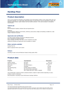 Hardtop Flexi: Technical Data Sheet - Polyurethane Coating