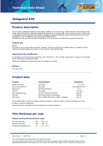 Jotaguard 630 Epoxy Coating: Technical Data & Specs