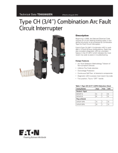 Type CH (3/4”) Combination Arc Fault Circuit Interrupter
