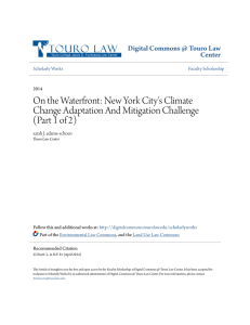 New York City`s Climate Change Adaptation And Mitigation Challenge