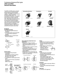Pushbuttons/Selectors/Pilot Lights AR22 and DR22 General