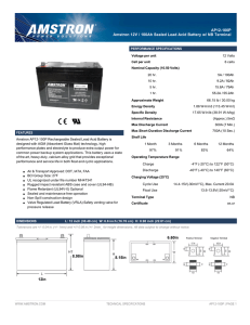AP12-100P Amstron 12V / 100Ah Sealed Lead Acid Battery w/ NB