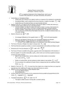 Lecture Notes - Flipping Physics