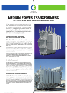 MEDIUM POWER TRANSFORMERS