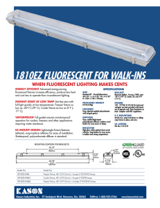 1810ez fluorescent for walk-ins