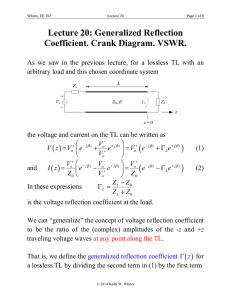 Lecture 20: Generalized Reflection Coefficient. Crank Diagram