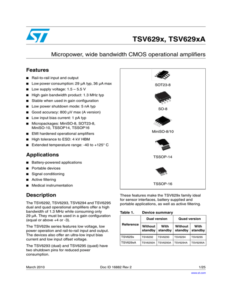 Datasheet Stmicroelectronics