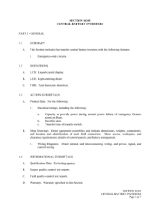 section 16265 - central battery inverters