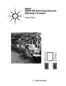 Agilent E4438C ESG Vector Signal Generator Differential I/Q outputs