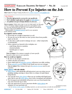 Preventing Eye Injuries: Workplace Safety Tip Sheet