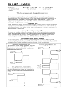 Output Transformer Winding Arrangements: Balance & Bandwidth