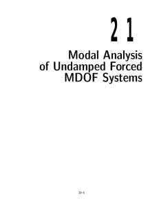 21 Modal Analysis of Undamped Forced MDOF Systems