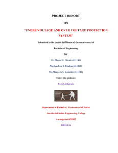 project report on “under voltage and over voltage protection system”