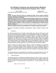 Four-Winding Transformer Modeling for Load-Flow Analysis