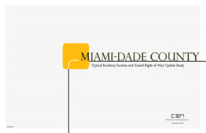 Miami-Dade County Typical Roadway Section and - Miami