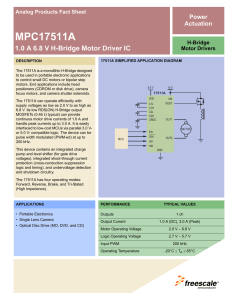 MPC17511AFS, 1.0 A 6.8 V H-Bridge Motor Driver IC