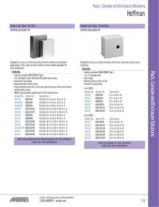 Rack, Console and Enclosure Solutions