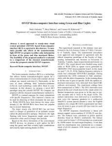 SSVEP Brain-computer Interface using Green and Blue Lights