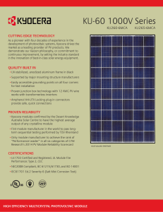 Kyocera Solar Dealer Product Center