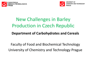 New Challenges in Barley Production in Czech Republic