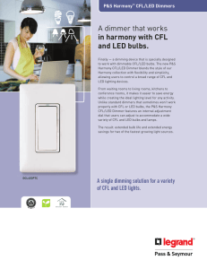 A dimmer that works in harmony with CFL and LED bulbs.