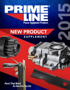 2015 New Product Supplement - Prime®Line Power Equipment