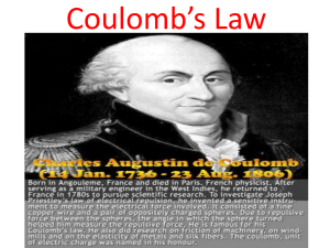 Notes: Coulomb`s Law