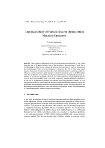Empirical Study of Particle Swarm Optimization Mutation Operators