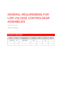 General Control Panel Design Specification