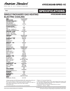 4YCC3024B1064B HVAC Unit Specifications