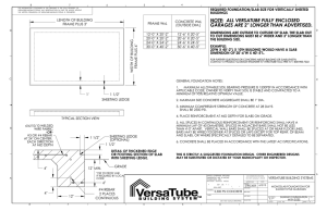 VersaTube Foundation Slab Size for Vertically Sheeted Buildings