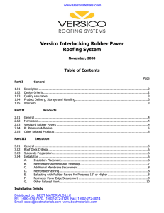 Versico Interlocking Rubber Paver Roofing System