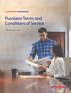 Purolator Terms and Conditions of Service