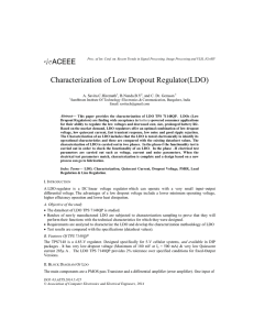 Characterization of Low Dropout Regulator(LDO)