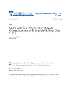 New York City`s Climate Change Adaptation and Mitigation Challenge