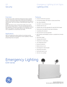 Emergency Lighting EDW Series