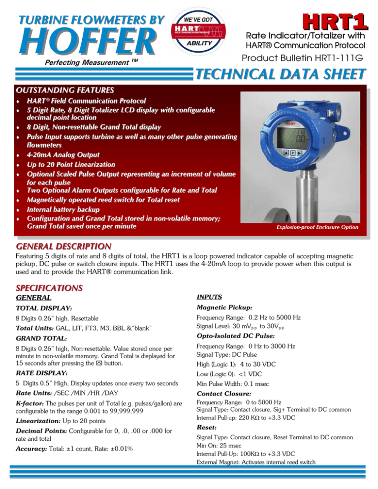HRT1 Hoffer Flow Control