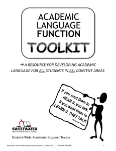Academic Language Toolkit: Develop Student Language Skills