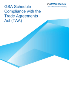 GSA Schedule Compliance with the Trade Agreements Act