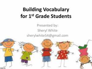 Building Vocabulary through Text (Grade 1)
