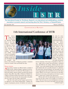 ISTR Conference Report 2014