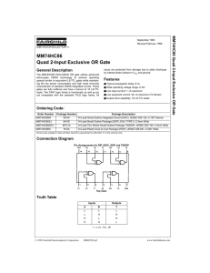 MM74HC86 Quad 2-Input Exclusive OR Gate