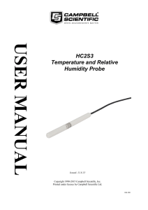 HC2S3 Temperature and Relative Humidity Probe