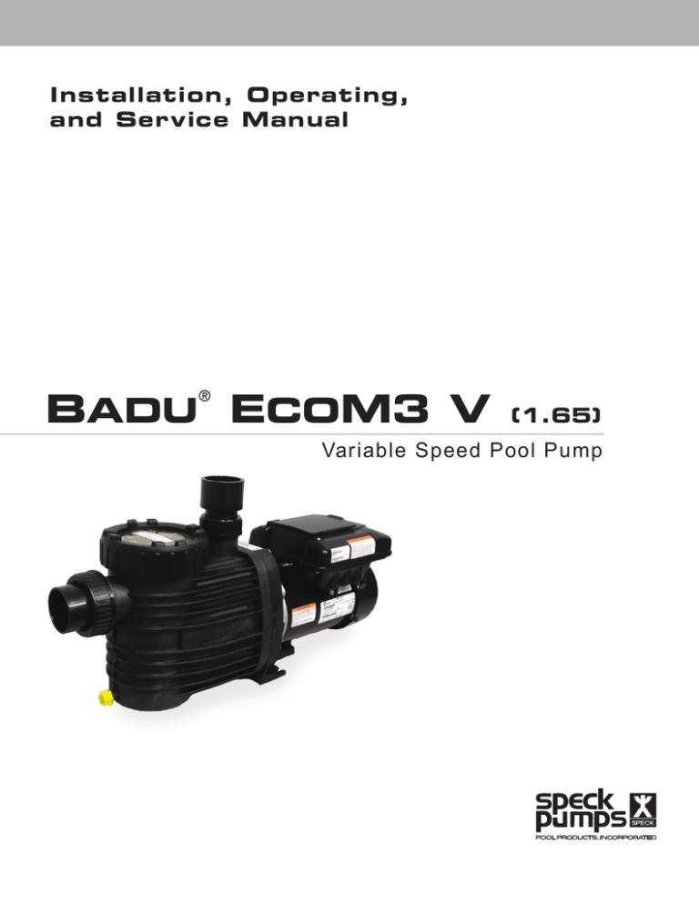 User Manual Speck Pumps