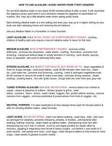 HOW TO USE ALKALINE : ACIDIC WATER FROM TYENT IONIZERS