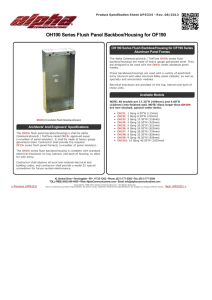 OH190 Series Flush Panel Backbox/Housing for OF190: Alpha