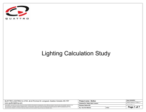 Lighting Calculation Study