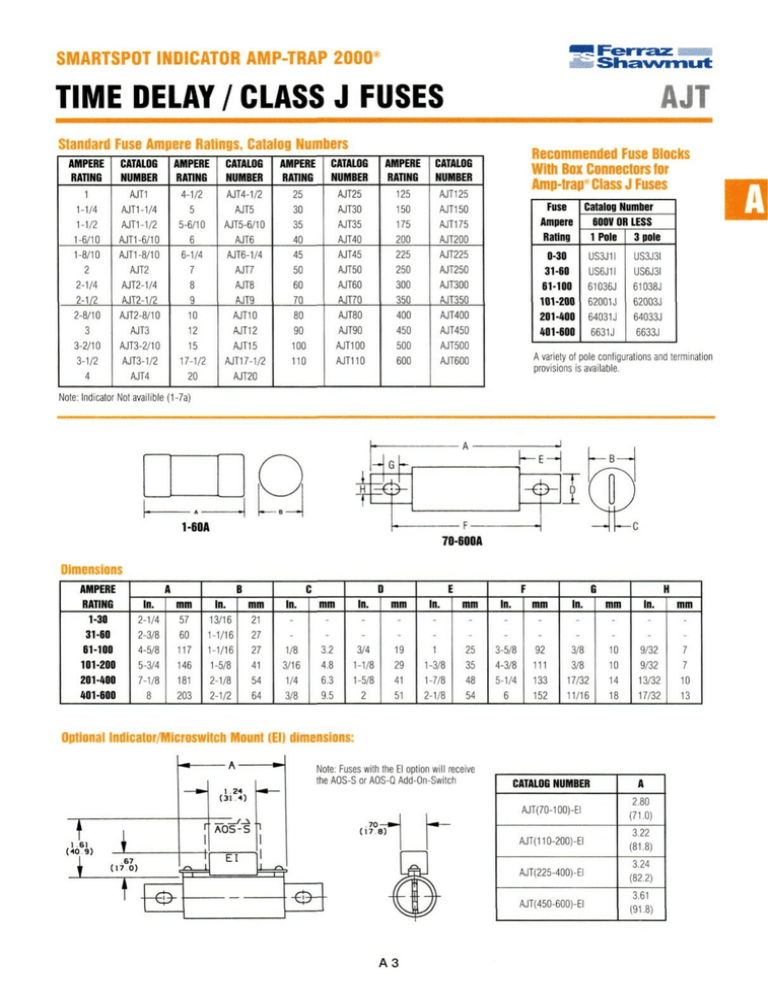 TIME DELAY / CLASS J FUSES